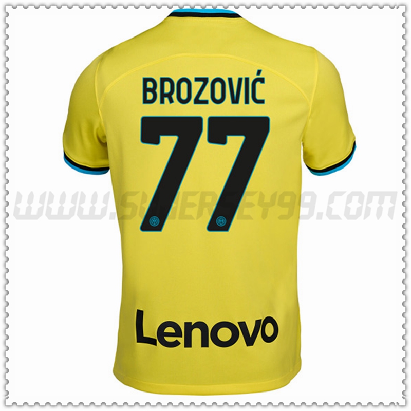 Tercera Camiseta Futbol Inter Milan BROZOVIĆ #77 2022 2023