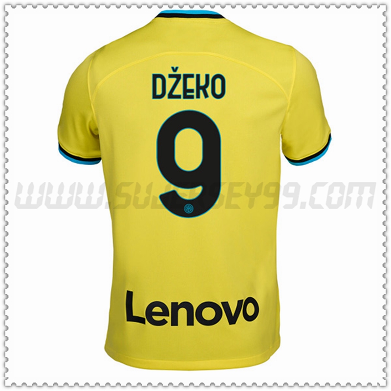 Tercera Camiseta Futbol Inter Milan DŽEKO #9 2022 2023