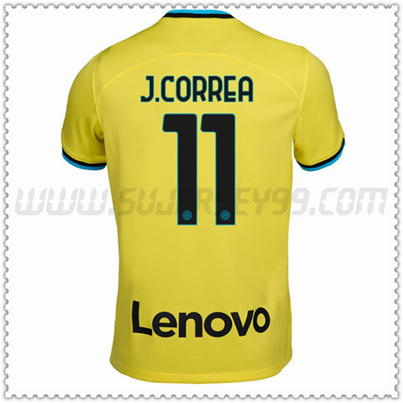 Tercera Camiseta Futbol Inter Milan J.CORREA #11 2022 2023