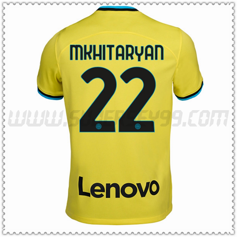 Tercera Camiseta Futbol Inter Milan MKHITARYAN #22 2022 2023