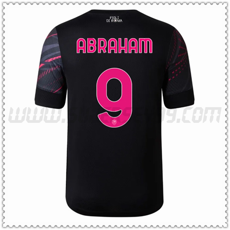 Tercera Camiseta Futbol AS Roma ABRAHAM #9 2022 2023