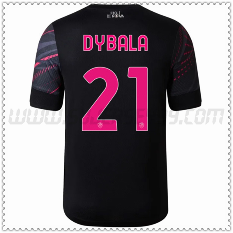 Tercera Camiseta Futbol AS Roma DYBALA #21 2022 2023