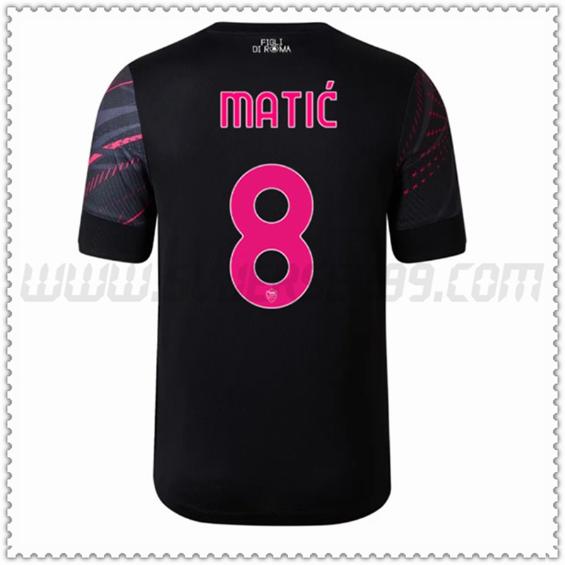 Tercera Camiseta Futbol AS Roma MATIĆ #8 2022 2023