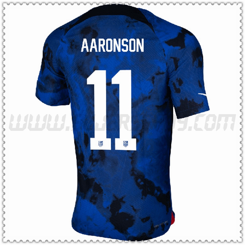 Segunda Camiseta Equipo Estados Unidos AARONSON #11 2022 2023