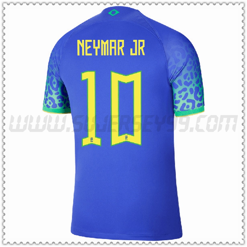 Segunda Camiseta Equipo Brasil NEYMAR JR #10 2022 2023