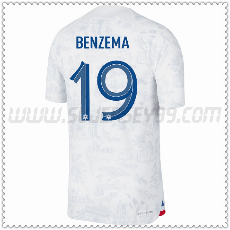 Segunda Camiseta Equipo Francia BENZEMA #19 2022 2023