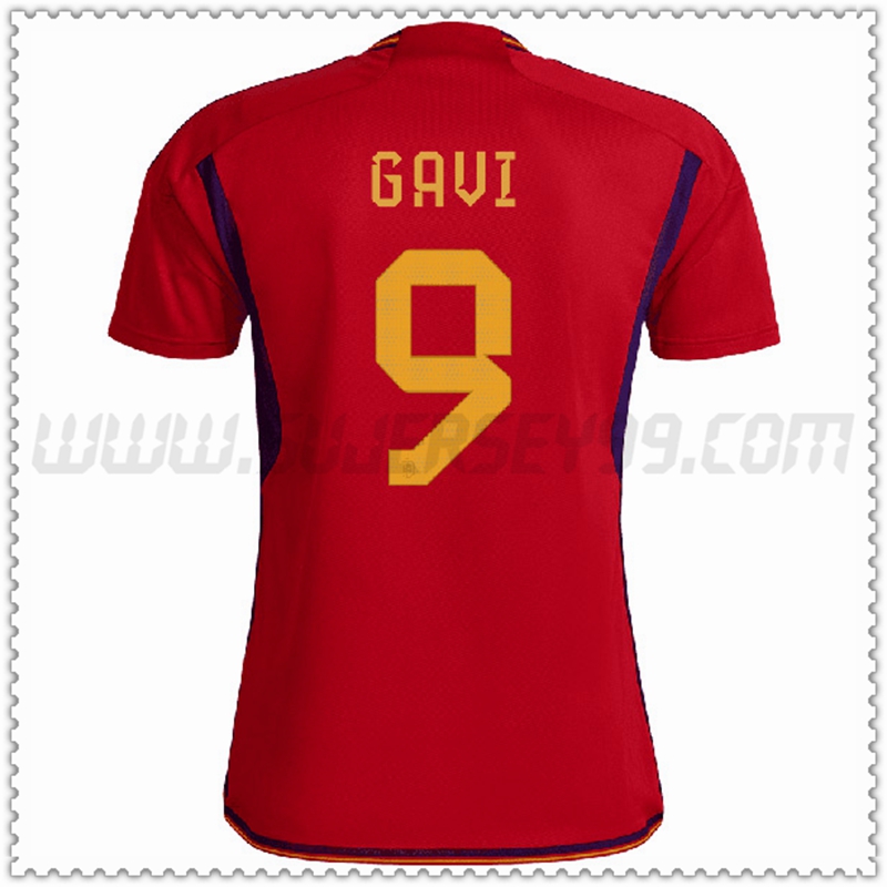 Primera Camiseta Equipo España GAVI #9 2022 2023