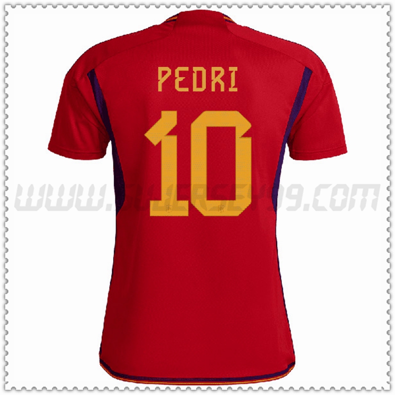 Primera Camiseta Equipo España PEDRI #10 2022 2023