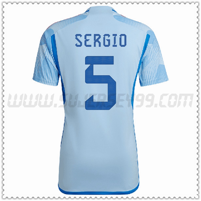 Segunda Camiseta Equipo España SERGIO #5 2022 2023