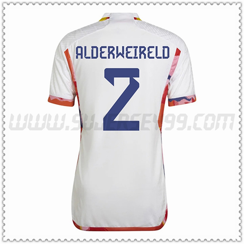 Segunda Camiseta Equipo Bélgica ALDERWEIRELD #2 2022 2023