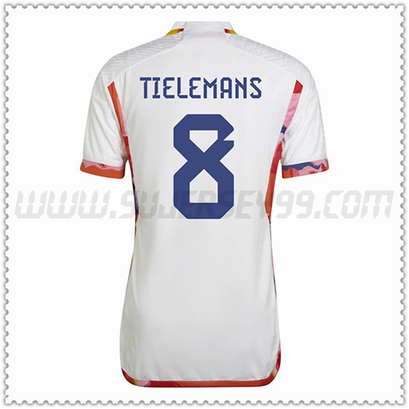 Segunda Camiseta Equipo Bélgica TIELEMANS #8 2022 2023