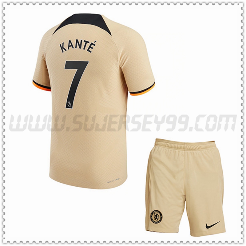 Equipacion del FC Chelsea KANTÉ #7 Ninos 2022 2023