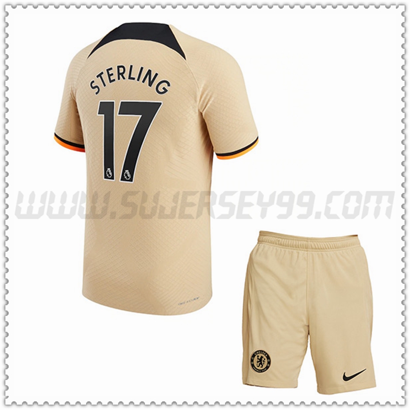 Equipacion del FC Chelsea STERLING #17 Ninos 2022 2023