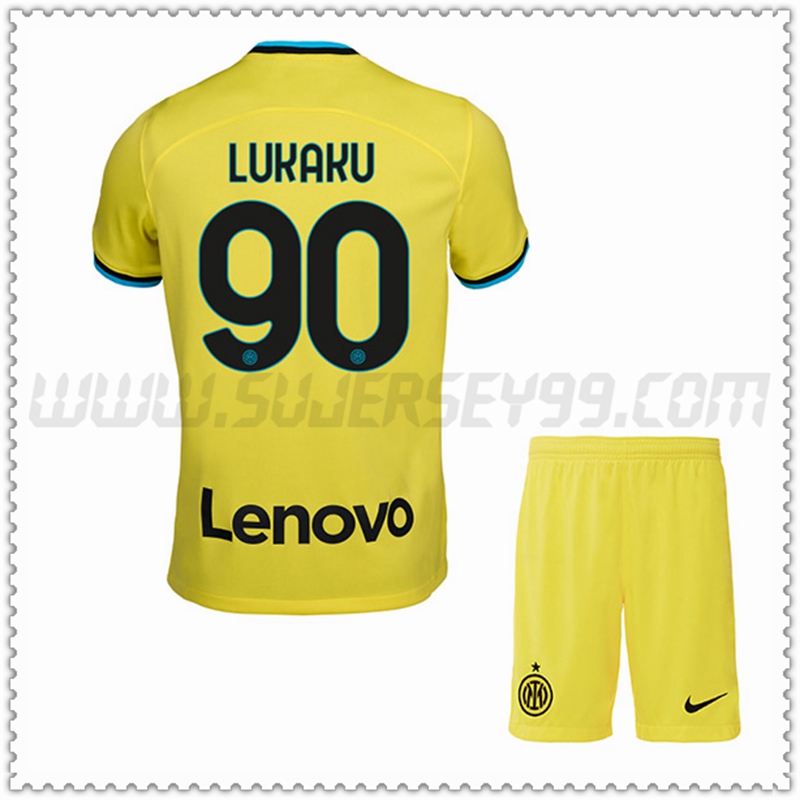 Equipacion del Inter Milan LUKAKU #90 Ninos 2022 2023