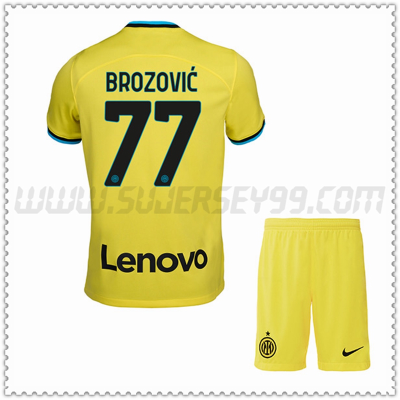 Equipacion del Inter Milan BROZOVIĆ #77 Ninos 2022 2023