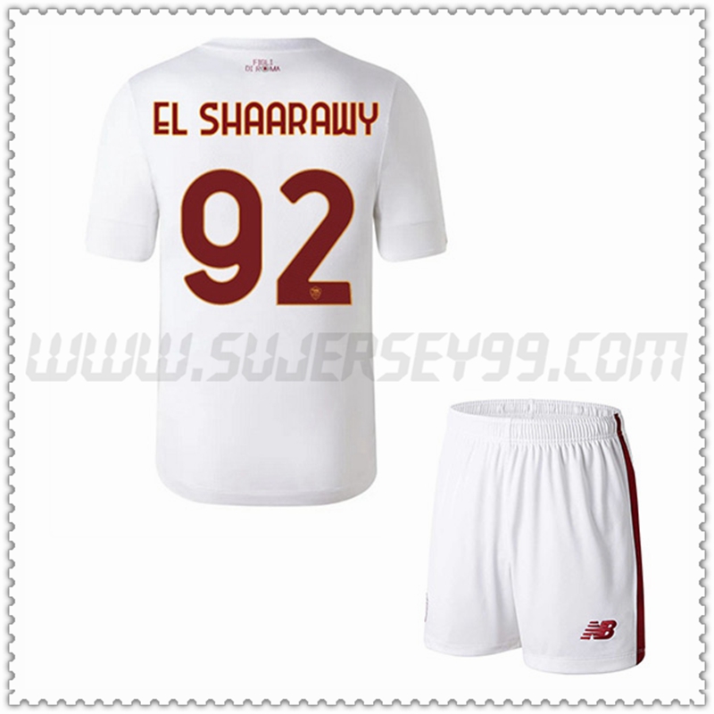 Equipacion del AS Roma EL SHAARAWY #92 Ninos 2022 2023