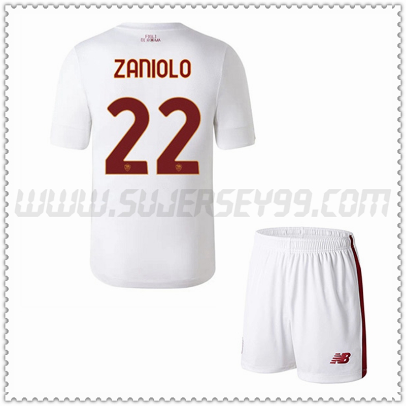 Equipacion del AS Roma ZANIOLO #22 Ninos 2022 2023