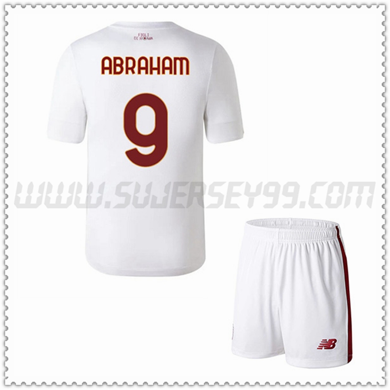 Equipacion del AS Roma ABRAHAM #9 Ninos 2022 2023