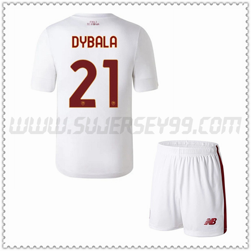 Equipacion del AS Roma DYBALA #21 Ninos 2022 2023