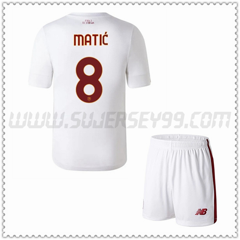 Equipacion del AS Roma MATIĆ #8 Ninos 2022 2023