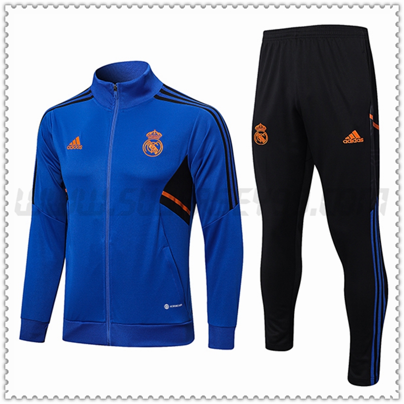 Chaqueta Chandal Futbol Real Madrid Azul 2022 2023