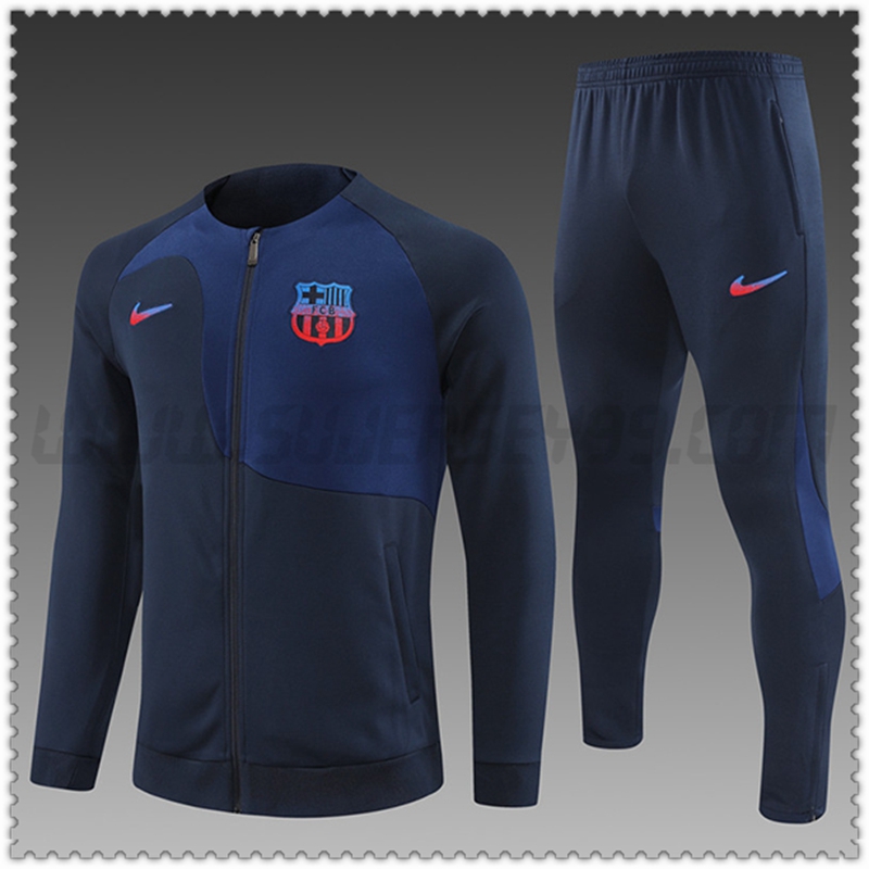 Chaqueta Chandal Futbol FC Barcelona Ninos Azul Marino 2022 2023