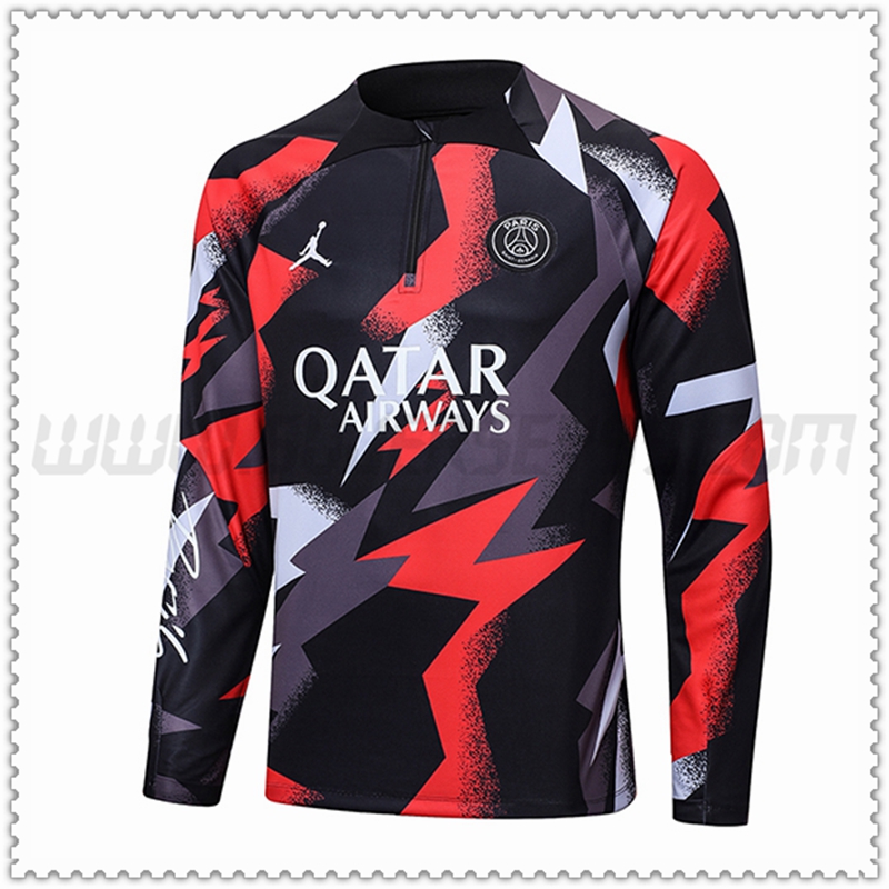 Sudadera Entrenamiento Jordan PSG Rojo/Gris 2022 2023