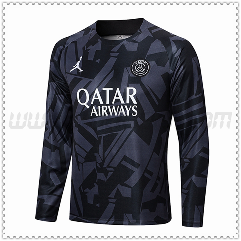 Sudadera Entrenamiento Jordan PSG Gris Oscuro 2022 2023