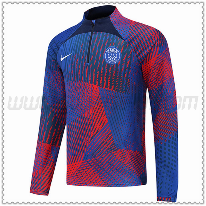 Sudadera Entrenamiento PSG Rojo/Azul 2022 2023