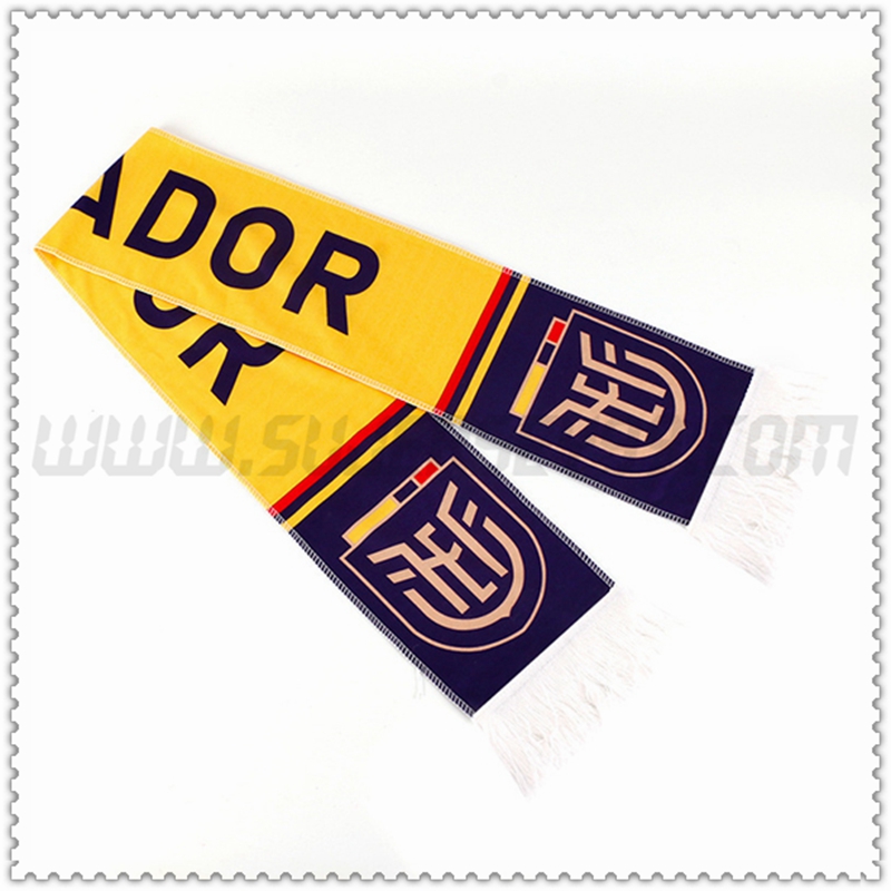 Nuevo Bufandas Ecuador Amarillo/Azul Copa Mundial 2022