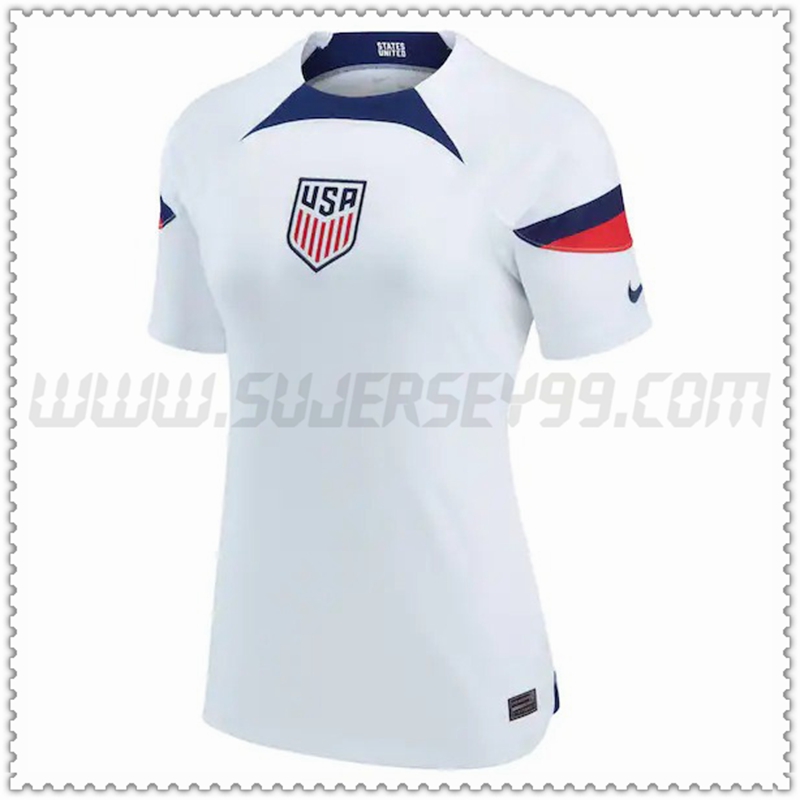 Primera Camiseta Futbol Estados Unidos Mujer 2022 2023