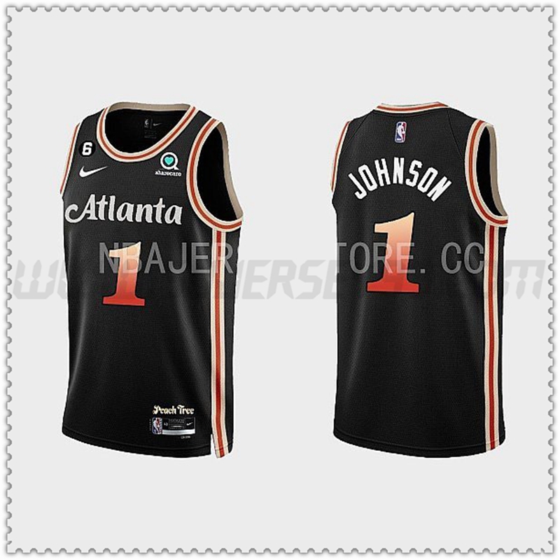 Camiseta Atlanta Hawks (JOHNSON #1) 202022 2023 Negro