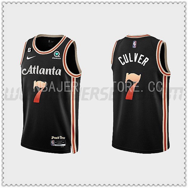 Camiseta Atlanta Hawks (CULVER #7) 202022 2023 Negro