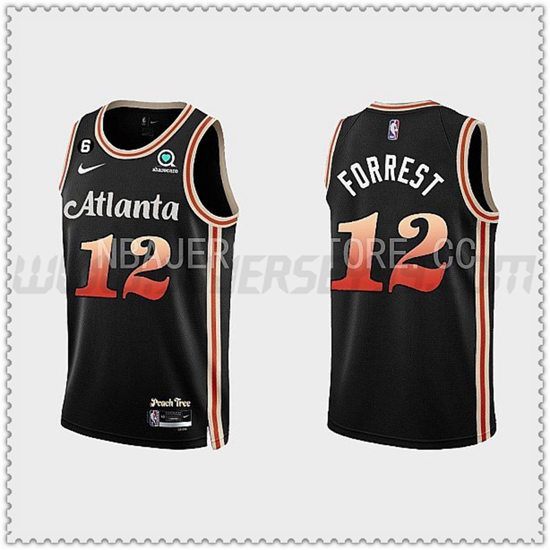 Camiseta Atlanta Hawks (FORREST #12) 202022 2023 Negro