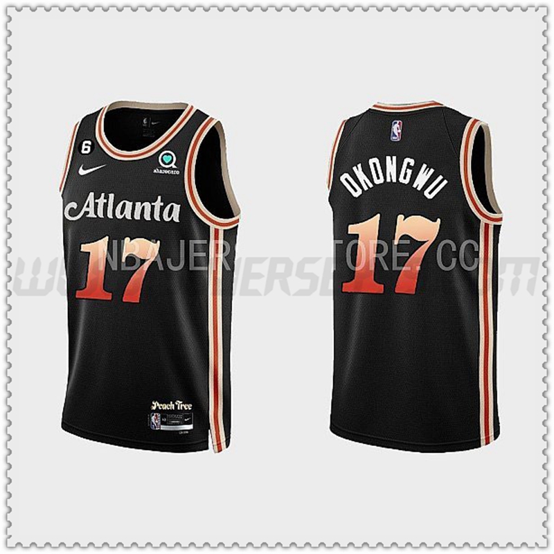 Camiseta Atlanta Hawks (OKONGWU #17) 202022 2023 Negro