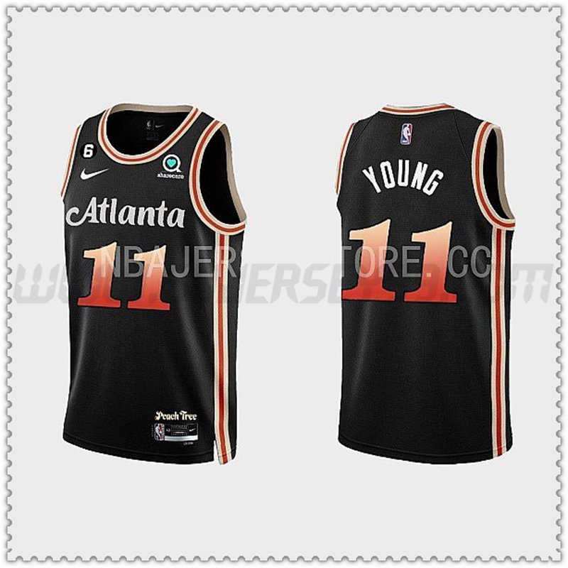 Camiseta Atlanta Hawks (YOUNG #11) 202022 2023 Negro