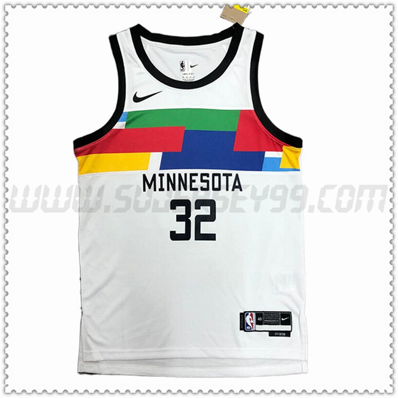 Camiseta Minnesota Timberwolves (TOWNS #32) 202022 2023 Blanco