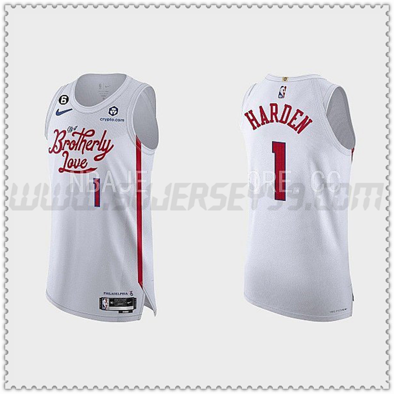 Camiseta Philadelphia 76ers (HARDEN #1) 202022 2023 Blanco