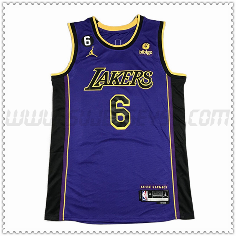 Camiseta Los Angeles Lakers (JAMES #6) 202022 2023 Púrpura