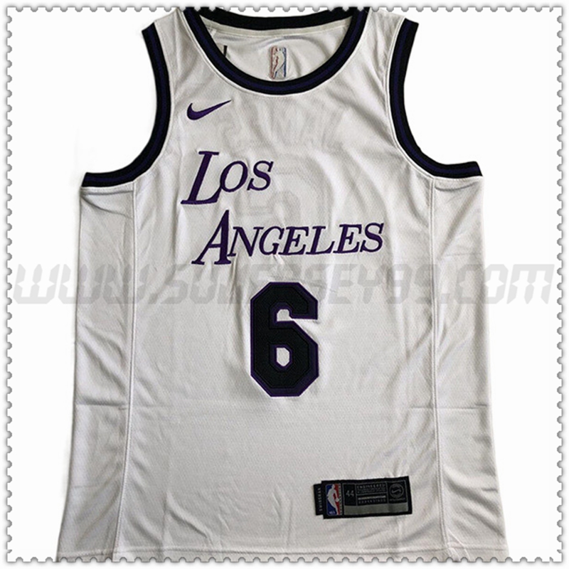 Camiseta Los Angeles Lakers (JAMES #6) 202022 2023 Blanco