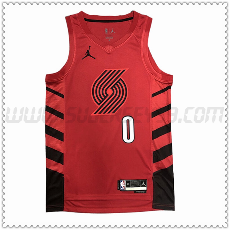 Camiseta Portland Trail Blazers (LILLARD #0) 202022 2023 Rojo