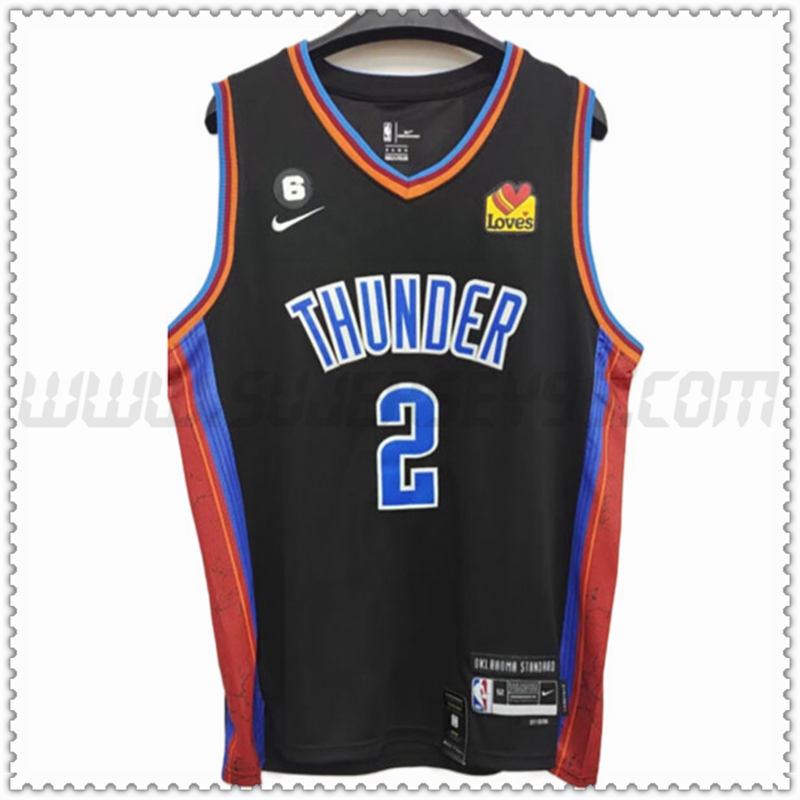 Camiseta Oklahoma City Thunder (GILGEOUS-ALEXANDER #2) 202022 2023 Negro