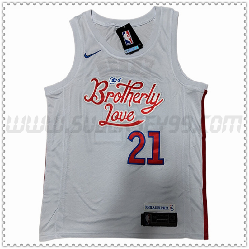 Camiseta Philadelphia 76ers (EMBID #21) 202022 2023 Blanco