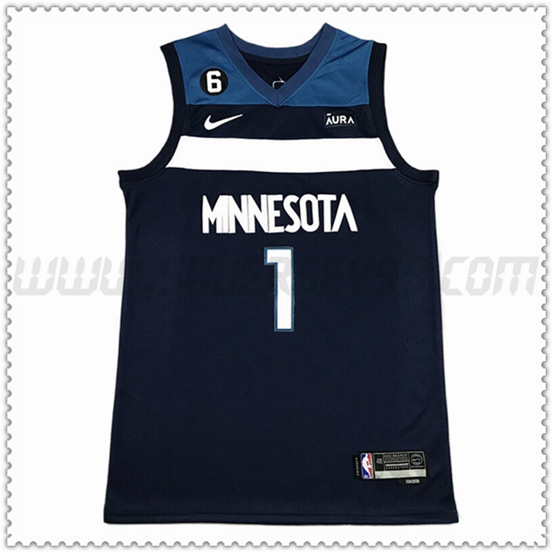 Camiseta Minnesota Timberwolves (EDWARDS #1) 202022 2023 Negro