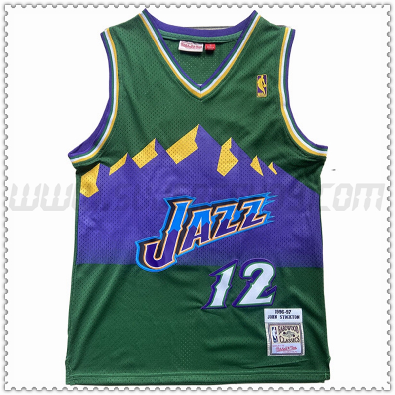 Camiseta Utah Jazz (STOCKTON #12) 202022 2023 Verde