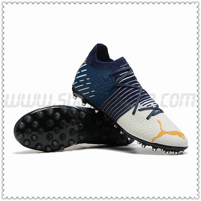 PUMA Zapatos de Futbol Future Z 1.3 MG “Instinct Pack” Blanco/Azul