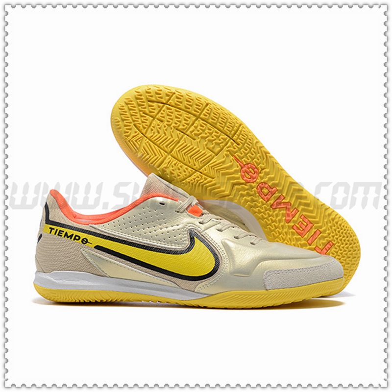 Nike Zapatos de Futbol Tiempo Legend 9 TF Dorado