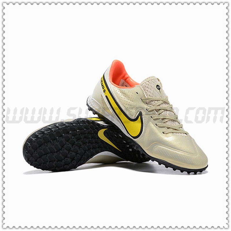 Nike Zapatos de Futbol Tiempo Legend 9 TF Dorado