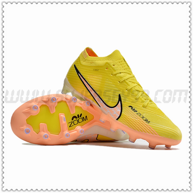 Nike Zapatos de Futbol Air Zoom Mercurial Low Gang Vapor XV Elite AG Amarillo