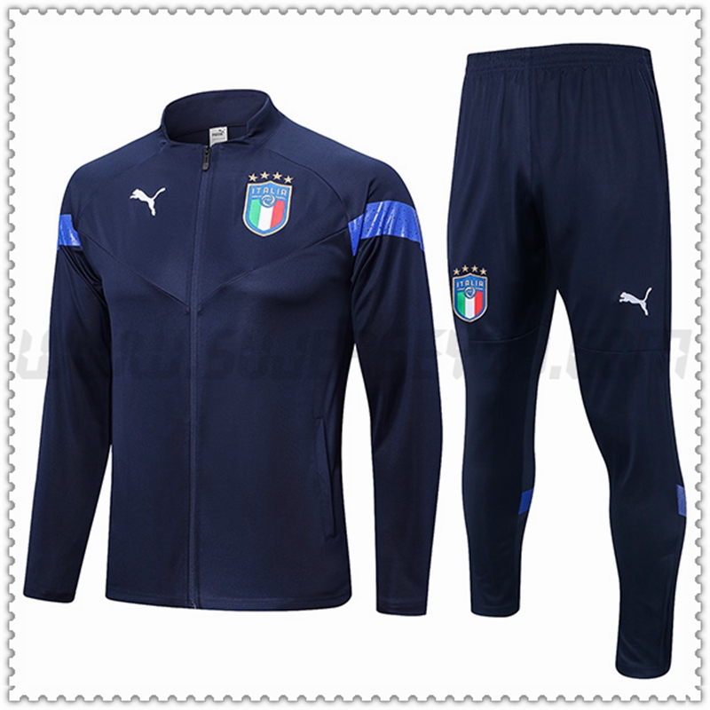 Chaqueta Chandal Futbol Italia Azul Marino 2022 2023